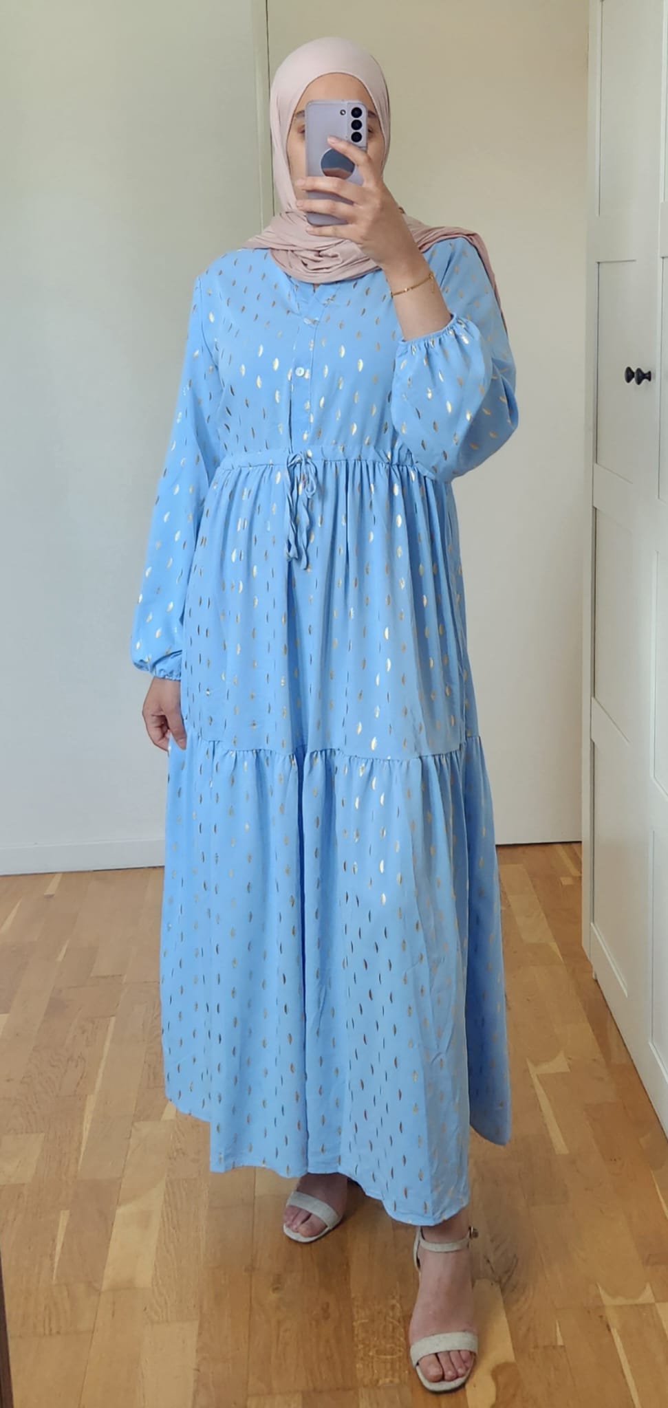 Robe longue bleu ALYA