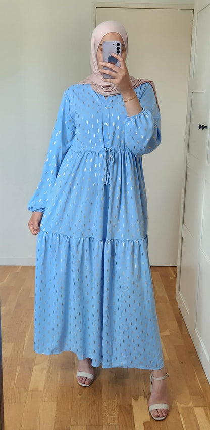 Robe longue bleu ALYA