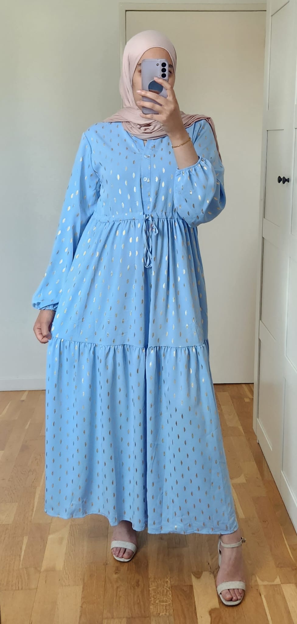 Robe longue bleu ALYA